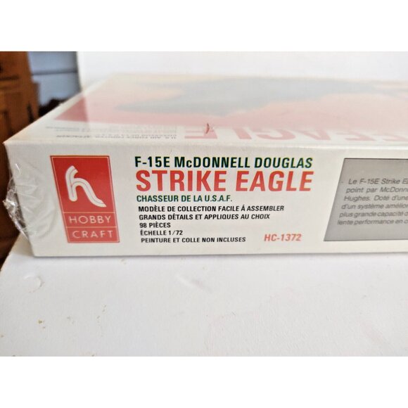 Vintage 1/72 Hobby Craft Airplane Model F-15E Strikeeagle Dessert Storm HC1372 - Picture 5 of 8